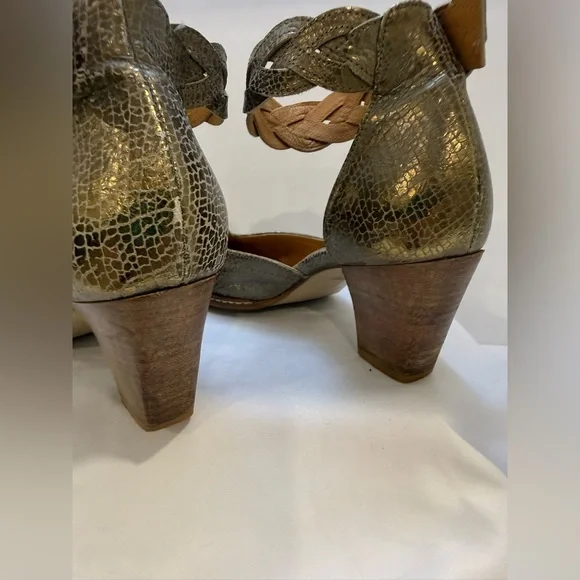 Sundance woven ankle heels size 38 - Picture 7 of 10